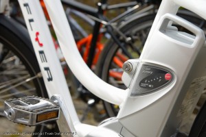 Bild des Akkus an einem Flyer-Fahrrad