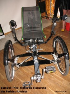 Foto des Prototyps des BamBuk-Trike auf der Spezi 2015