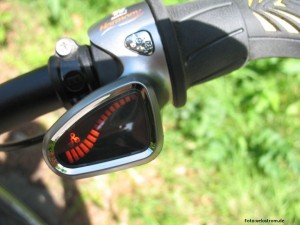 Foto des Schaltdisplays der NuVinci Harmony