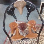 Foto eines Stuhls aus Brooks-Sätteln