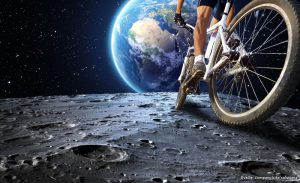 ein Mountainbike auf dem Mond