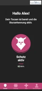 Screenshot der Tocsen App