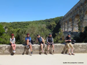 Radfahrer am Pont D'Arc