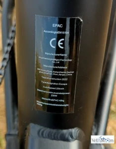 e-bike-fatbike-himiway-escape-pro-typenschild