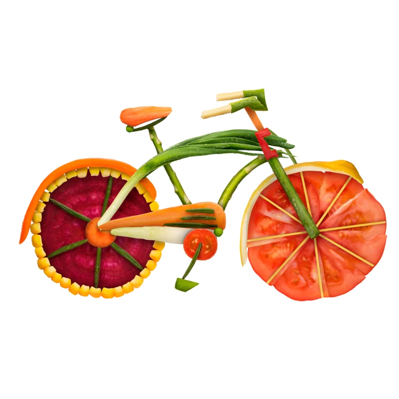 fahrrad aus gemüse